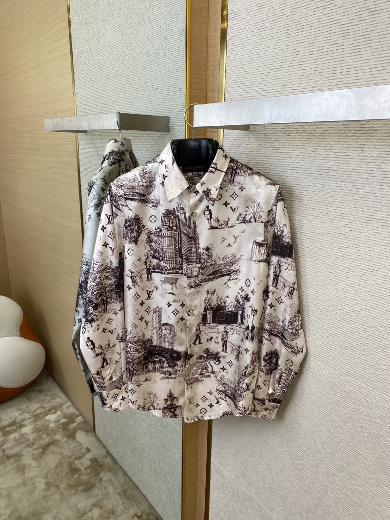 LV Mulberry Silk Sketch Shirt 6