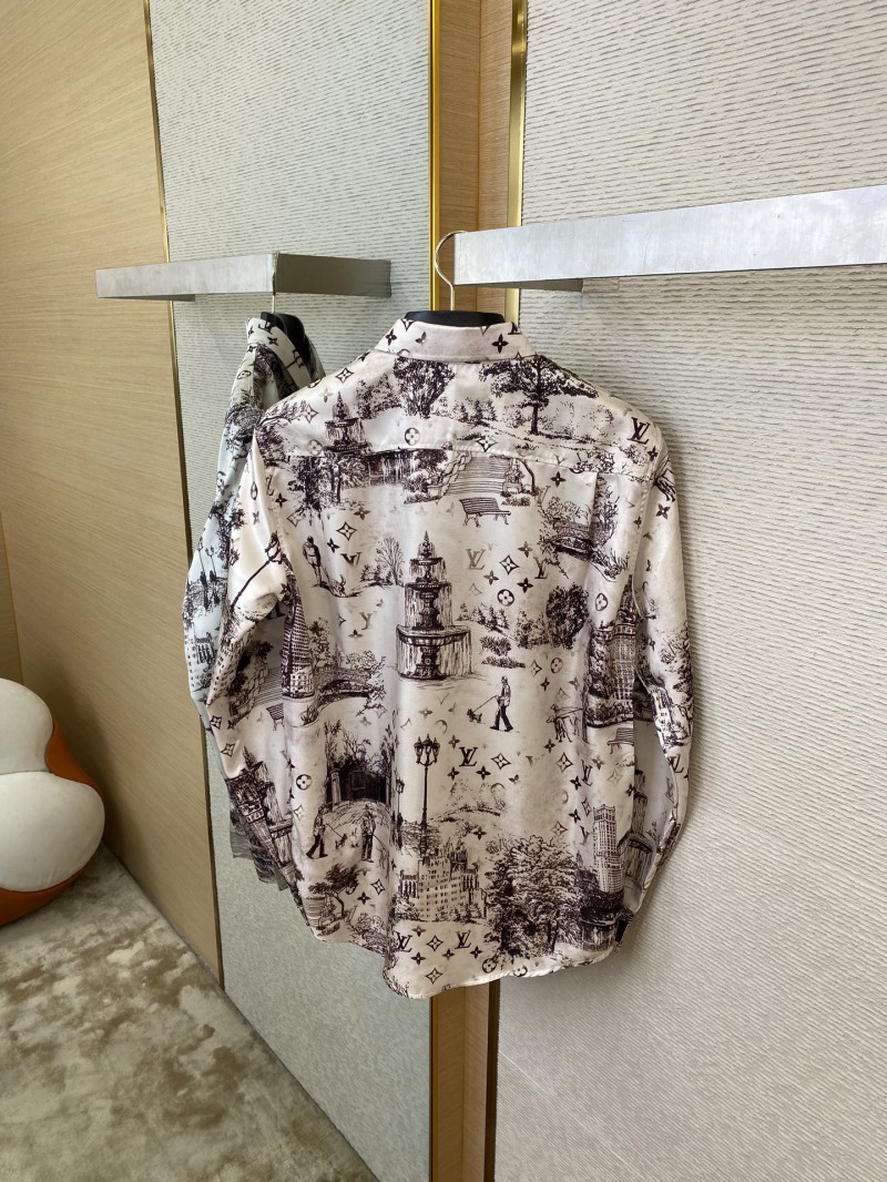 LV Mulberry Silk Sketch Shirt 7
