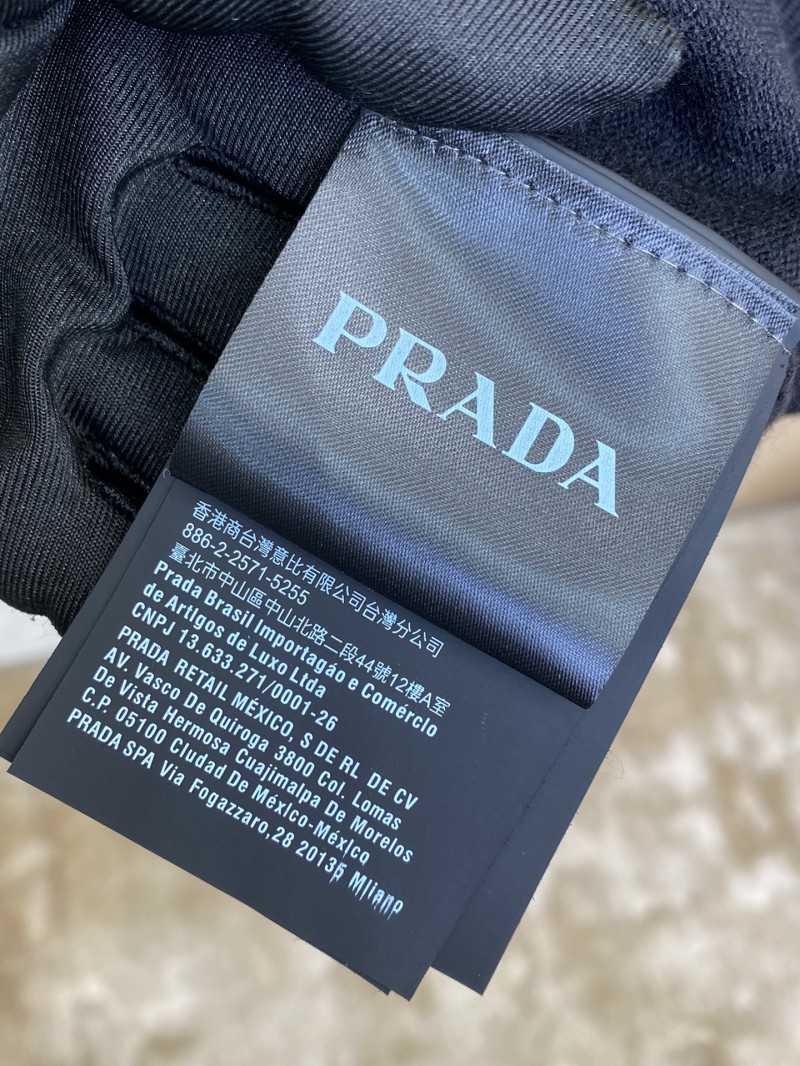 Prada Wool Leather Label Zip Cardigan 8