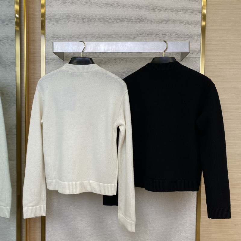 Gucci Chest Letter Sweater Black 1