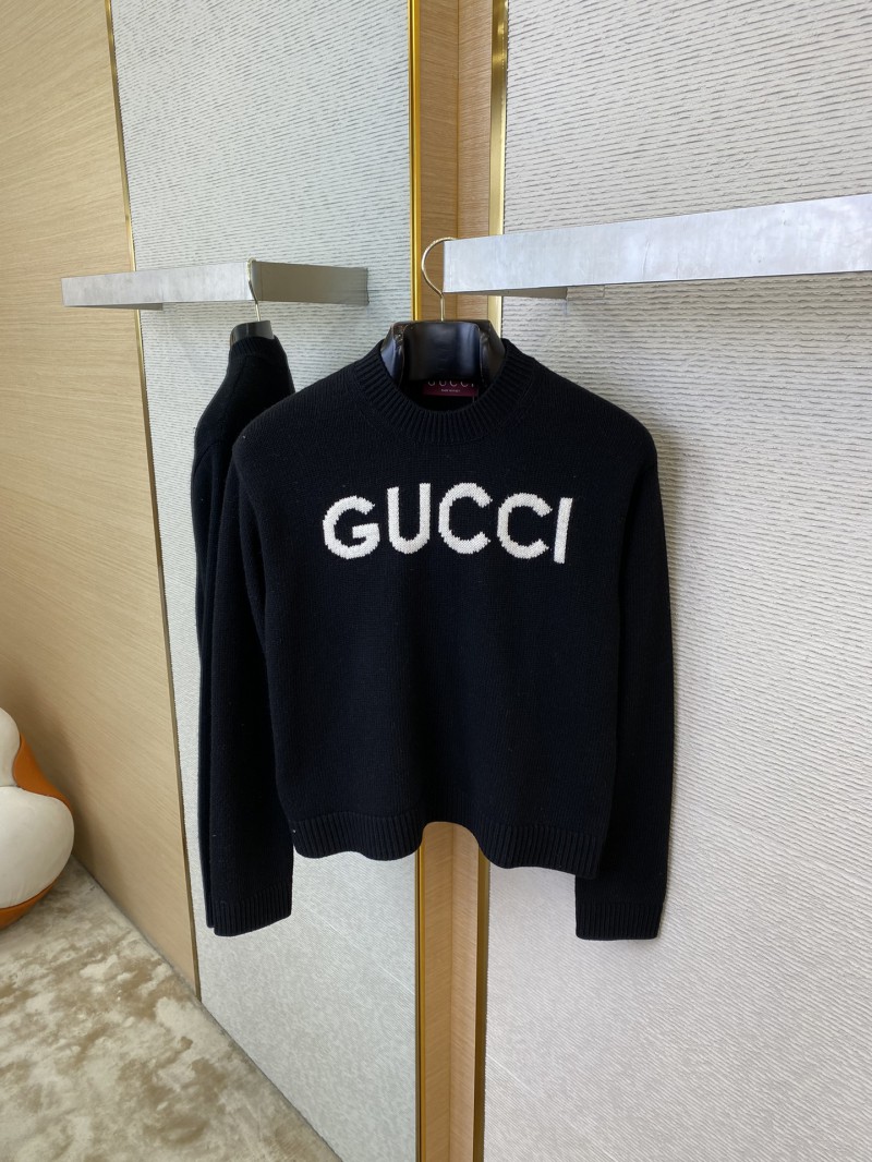 Gucci Chest Letter Sweater Black 6