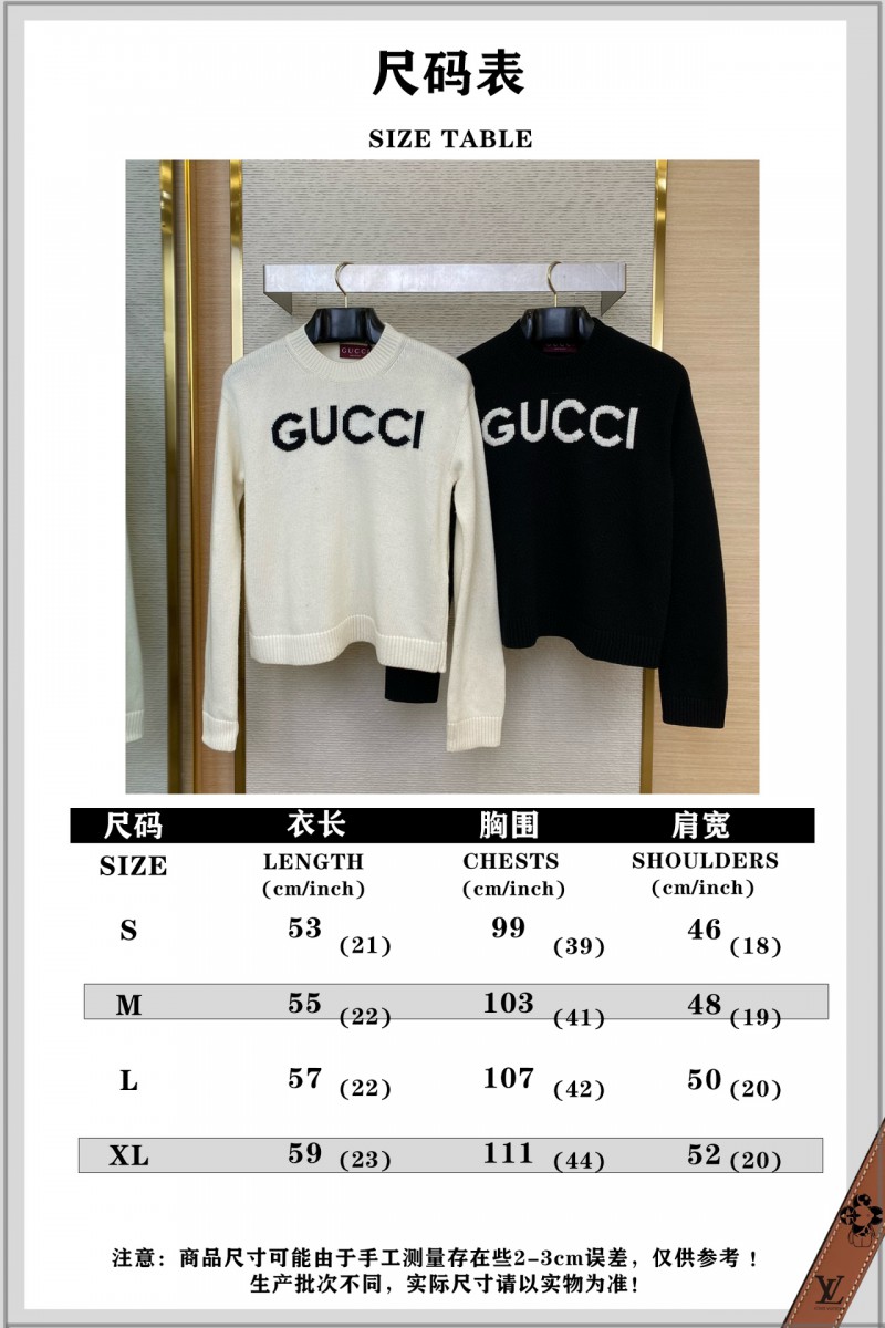 Gucci Chest Letter Sweater Black 9