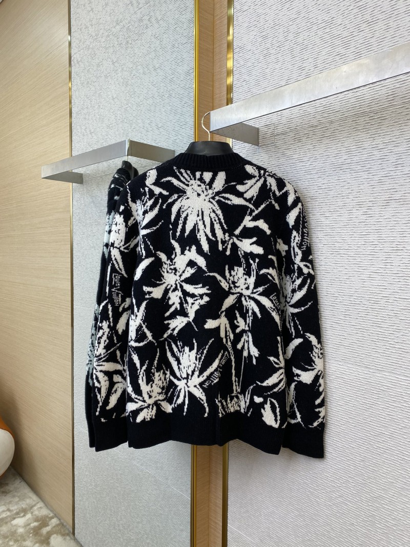 LV Thistle Jacquard Pattern Knitted Cardigan 5