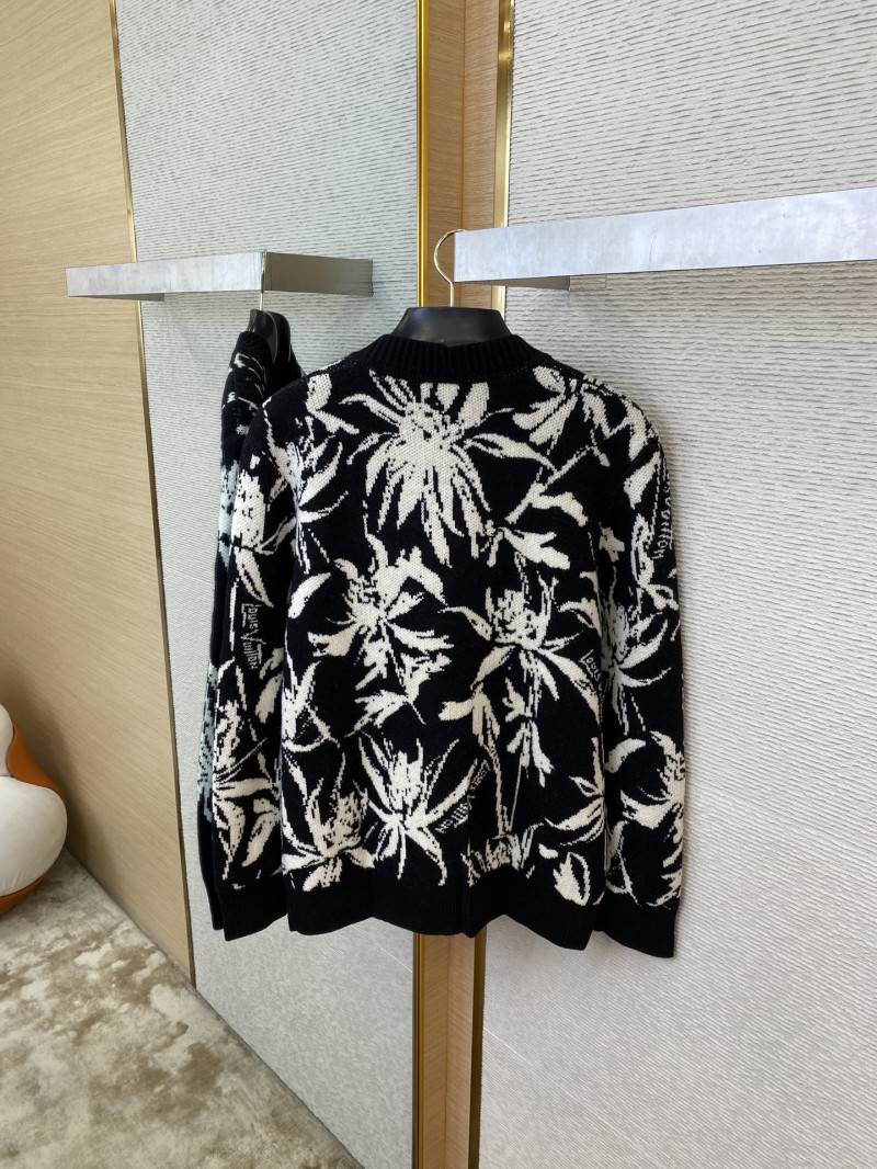 LV Thistle Jacquard Pattern Knitted Cardigan 7