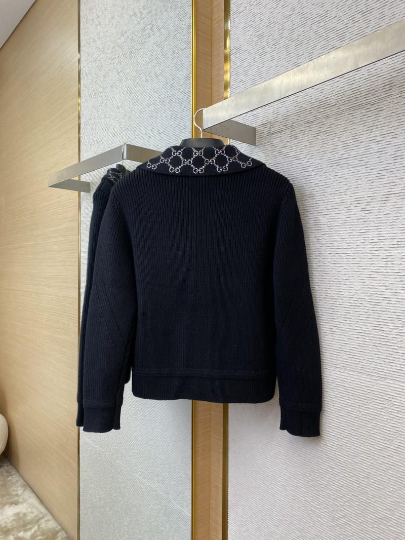 Gucci Rhinestone Lapel Knit Short Jacket 5