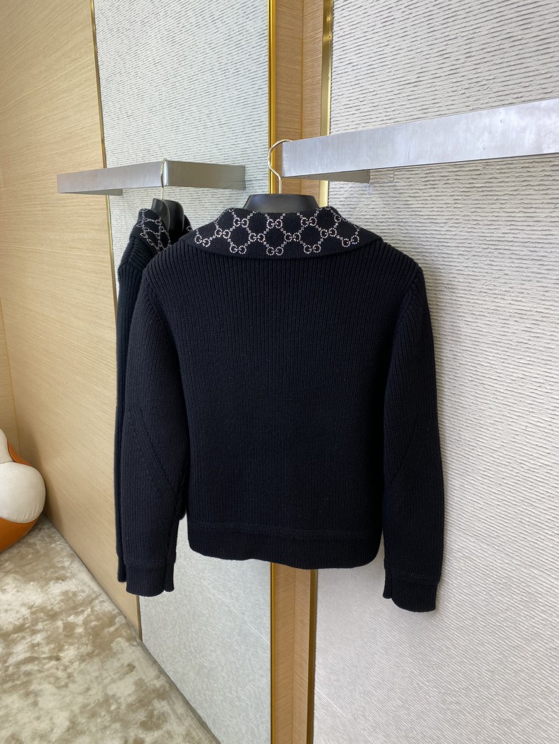 Gucci Rhinestone Lapel Knit Short Jacket 7