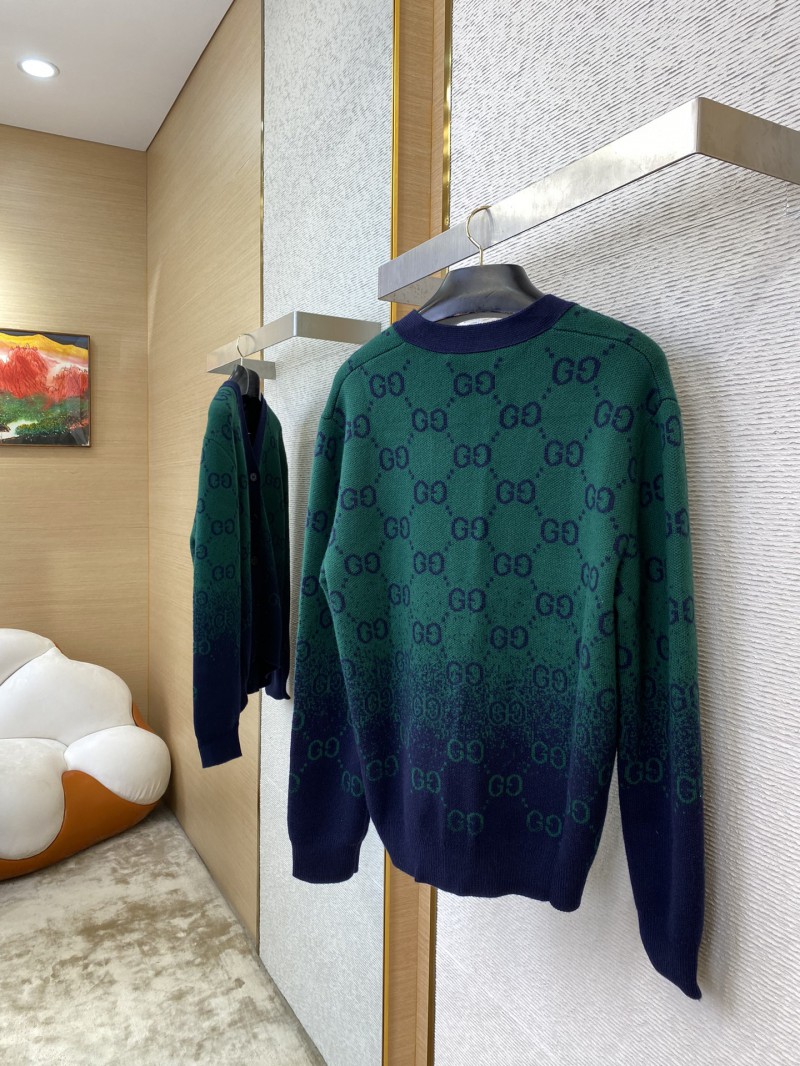 Gucci Logo Gradient Wool Cardigan 1