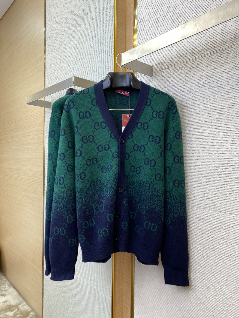 Gucci Logo Gradient Wool Cardigan 2