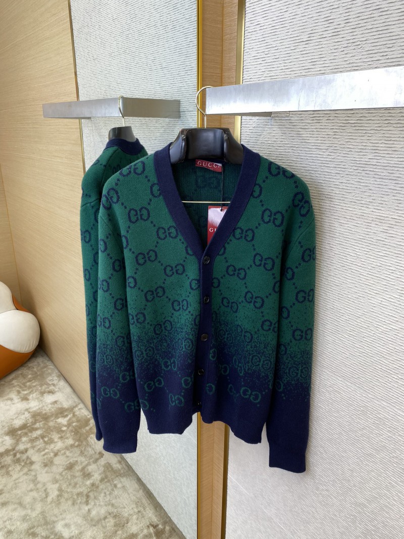 Gucci Logo Gradient Wool Cardigan 4