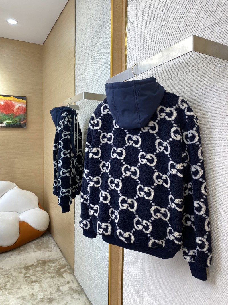 Gucci Double G Jacquard Lambswool Hooded Jacket 3