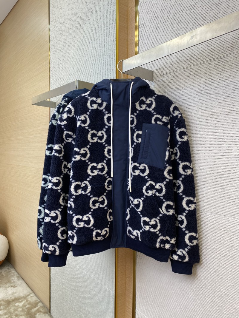 Gucci Double G Jacquard Lambswool Hooded Jacket 4