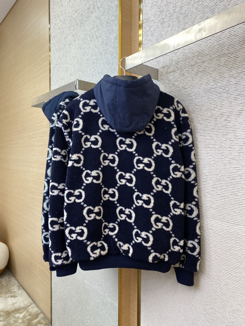 Gucci Double G Jacquard Lambswool Hooded Jacket 5