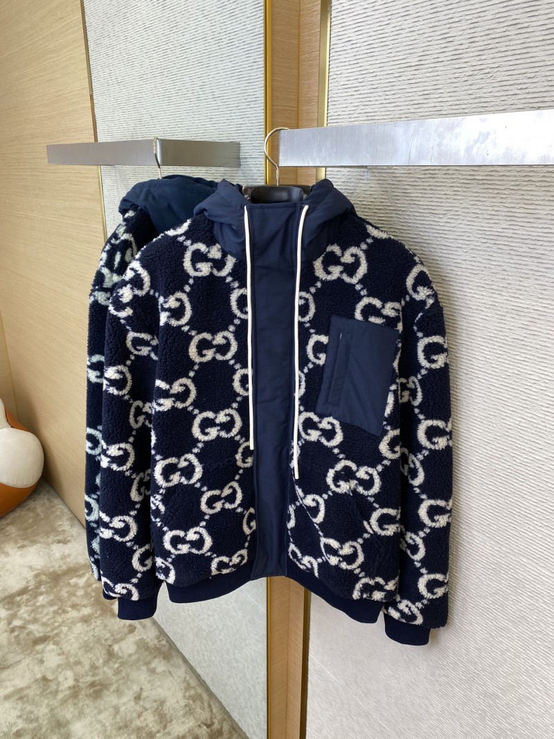 Gucci Double G Jacquard Lambswool Hooded Jacket 6