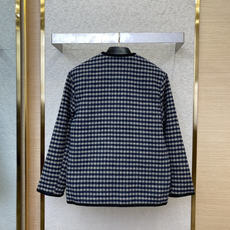 Gucci Thousand Bird Check Coarse Weave Tweed Wool Jacket 1