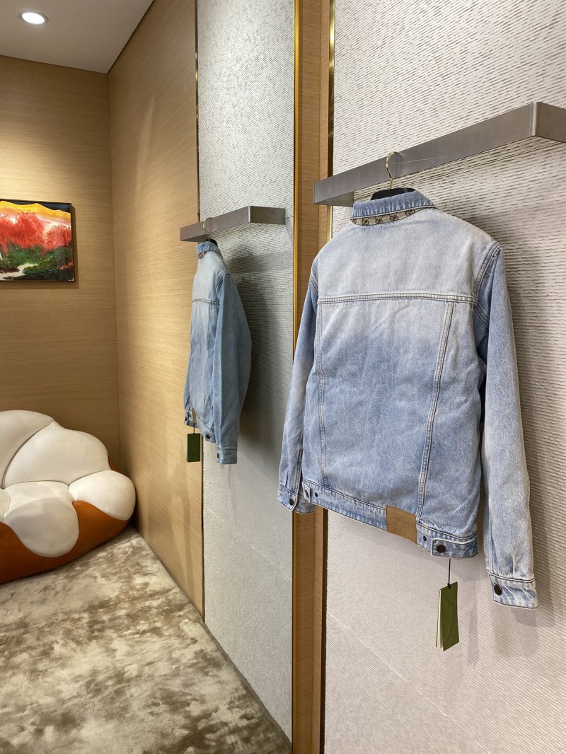 Gucci Jacquard Reversible Denim Jacket Jacket 2