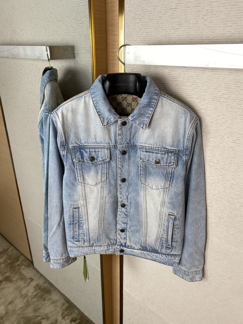 Gucci Jacquard Reversible Denim Jacket Jacket 3