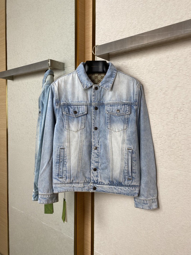Gucci Jacquard Reversible Denim Jacket Jacket 5
