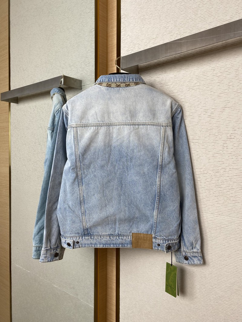 Gucci Jacquard Reversible Denim Jacket Jacket 6