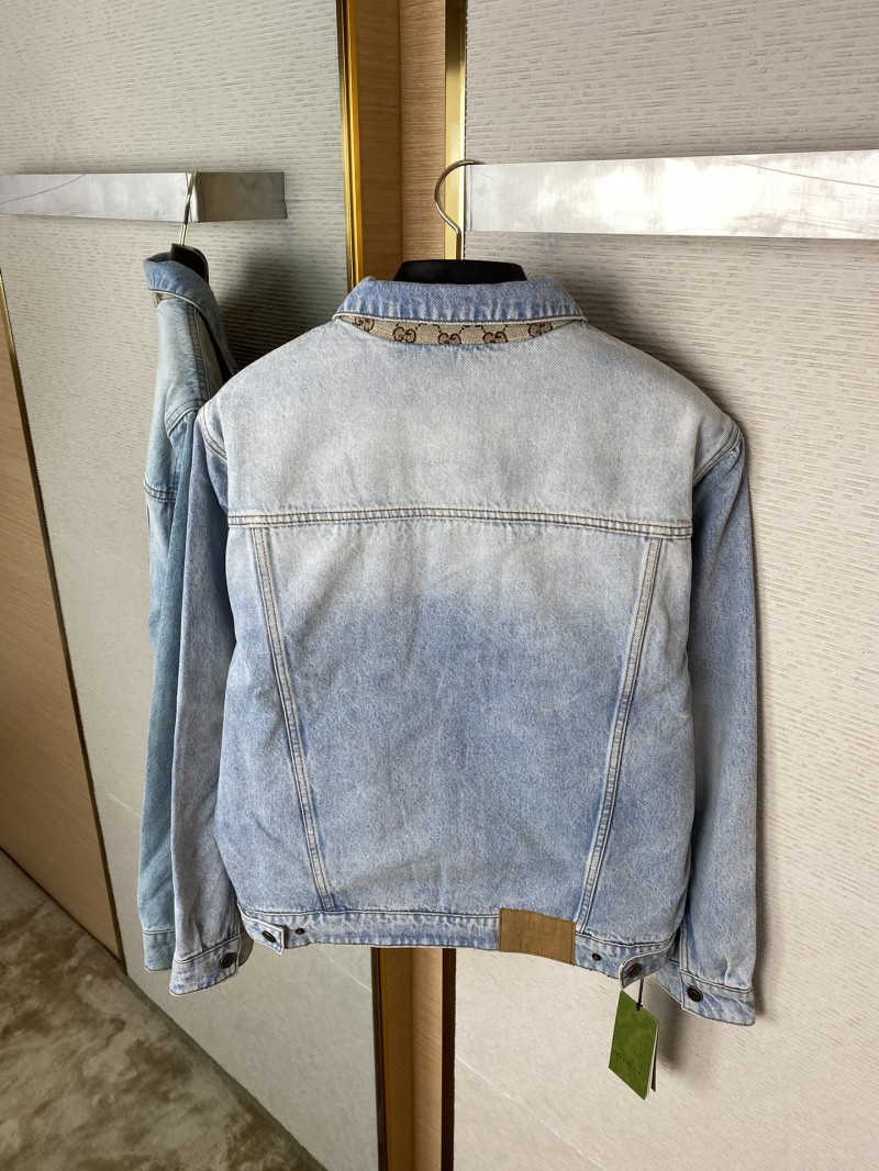 Gucci Jacquard Reversible Denim Jacket Jacket 7