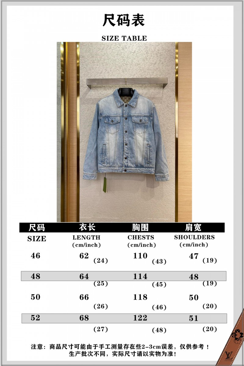 Gucci Jacquard Reversible Denim Jacket Jacket 9