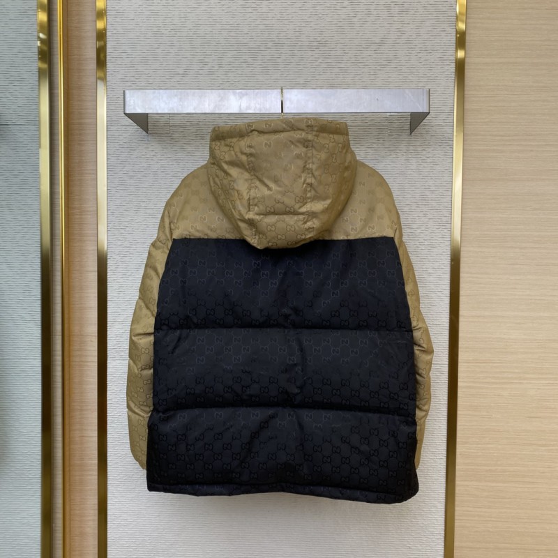 Gucci Dark Patterned Old Flower Patchwork Down Jacket 1