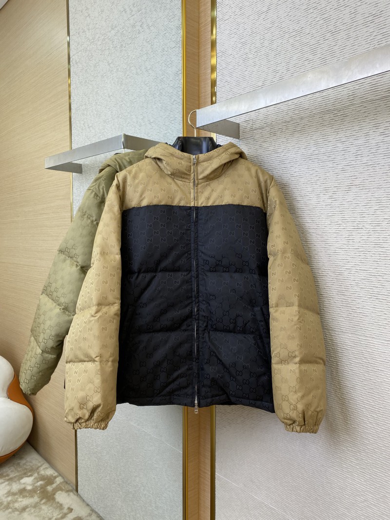 Gucci Dark Patterned Old Flower Patchwork Down Jacket 4