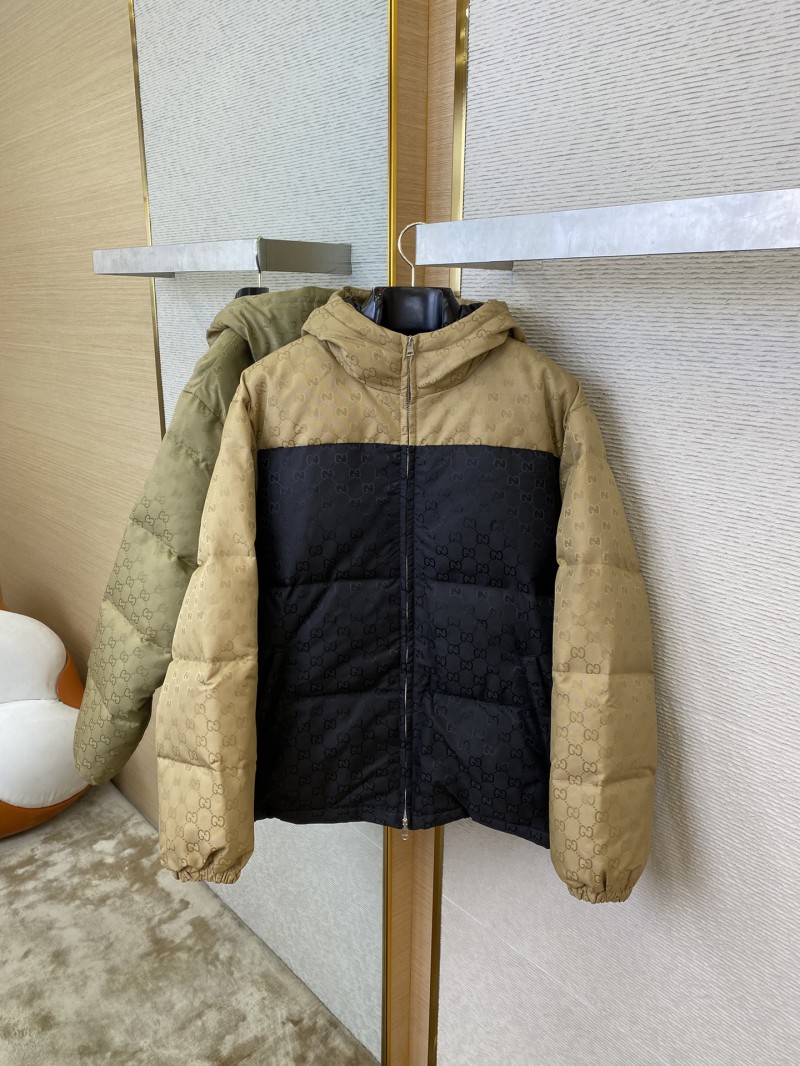 Gucci Dark Patterned Old Flower Patchwork Down Jacket 6