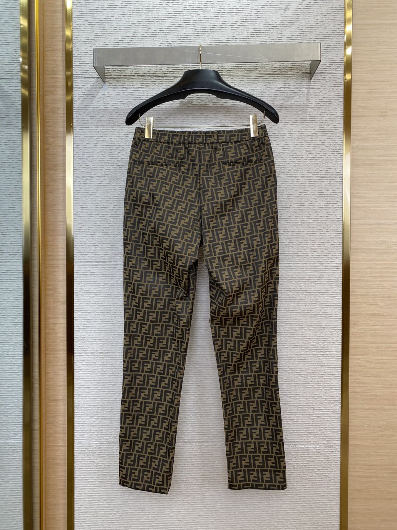 Fendi Double F Full Print Trousers 1