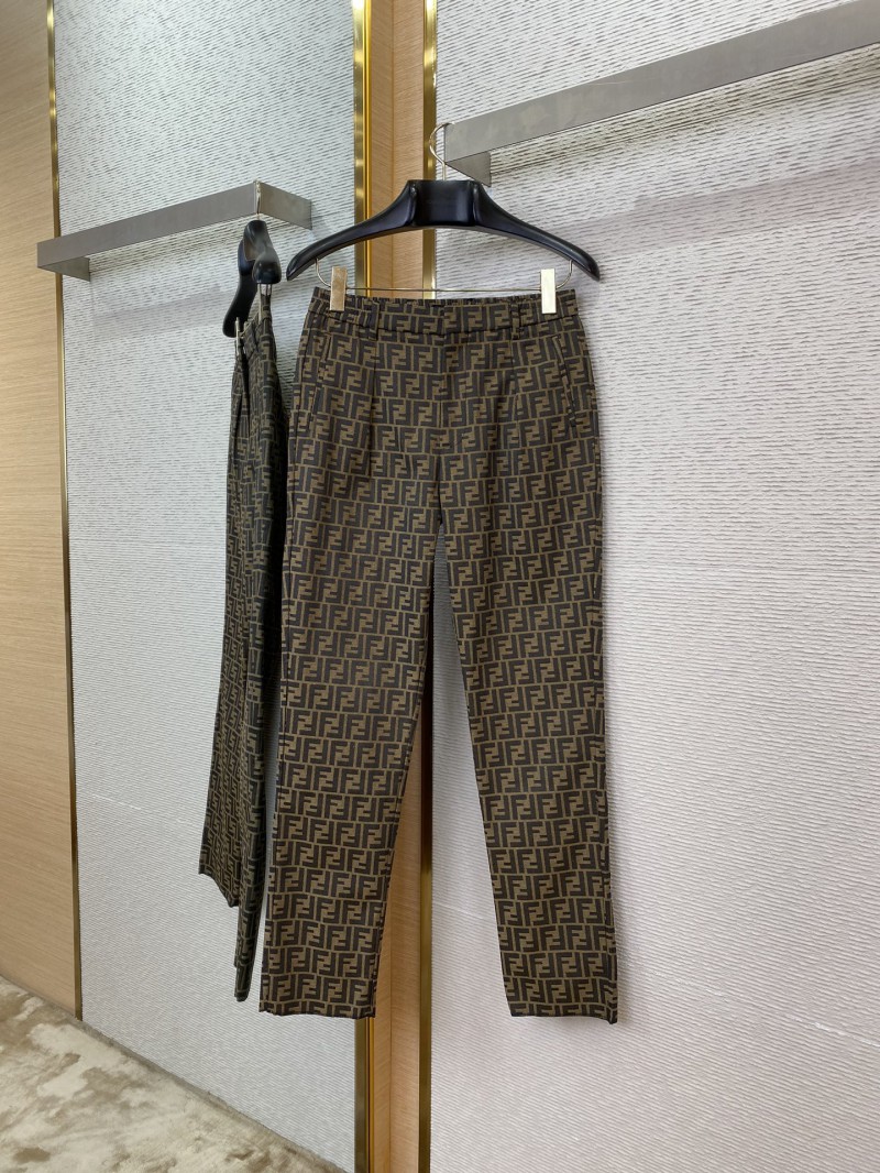 Fendi Double F Full Print Trousers 4