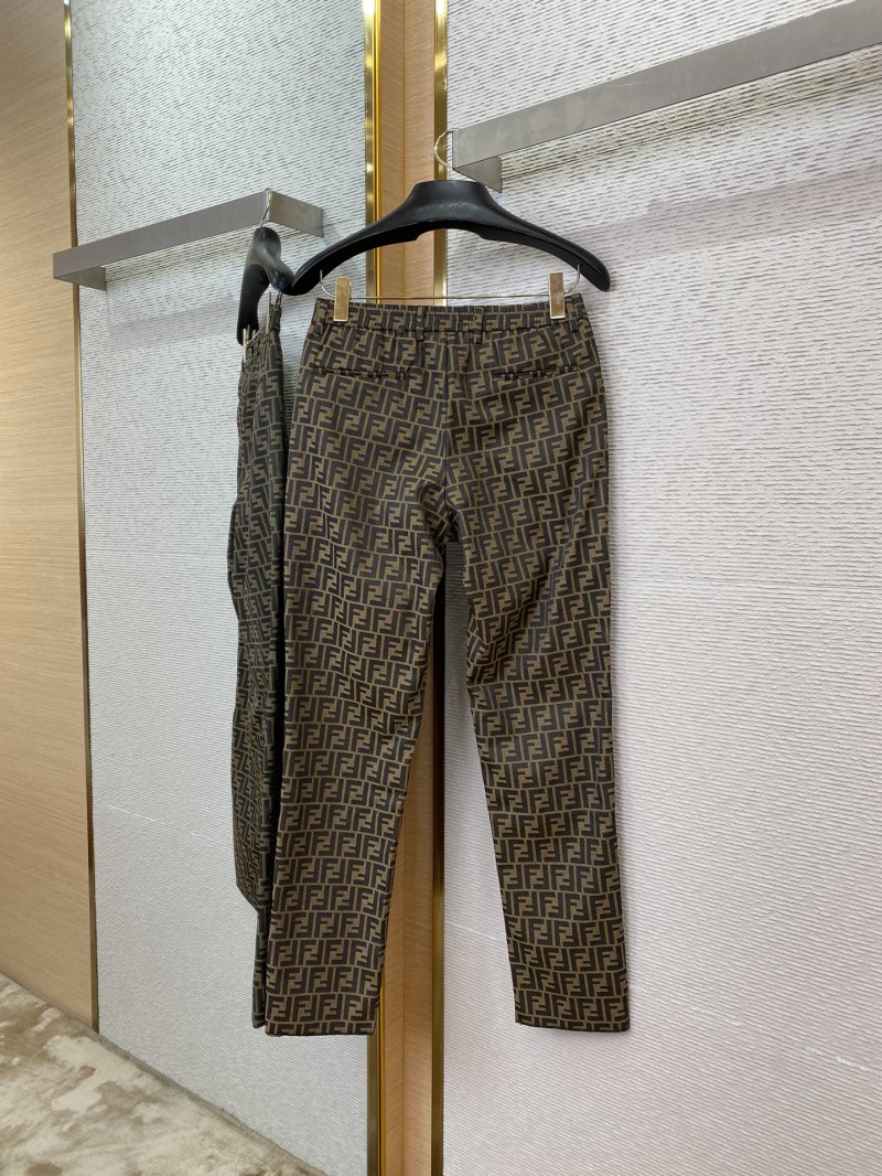 Fendi Double F Full Print Trousers 5