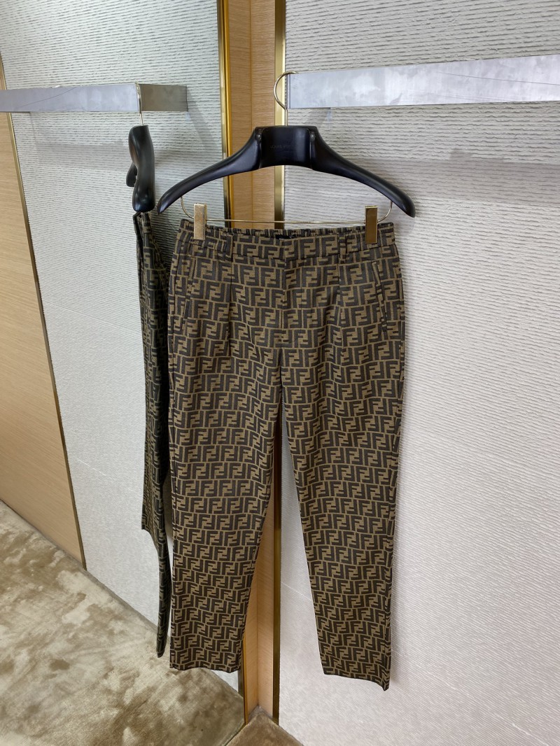 Fendi Double F Full Print Trousers 6
