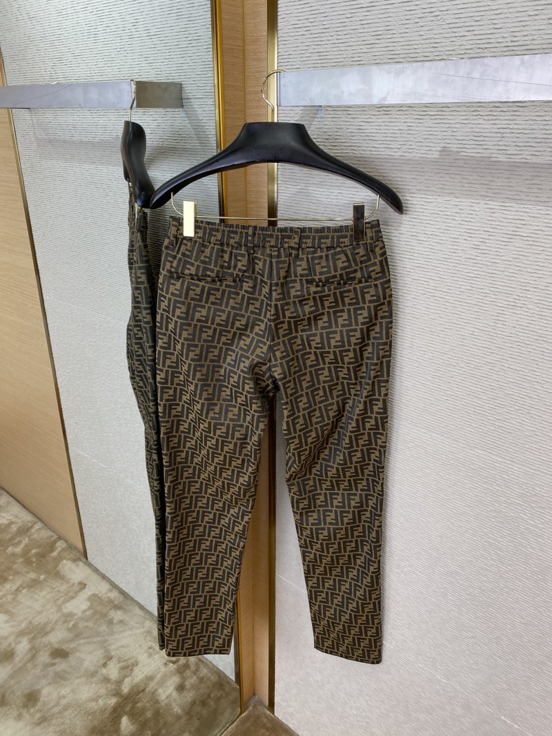 Fendi Double F Full Print Trousers 7