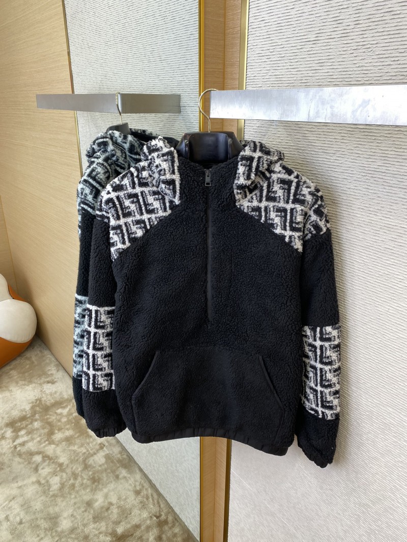 Fendi half-zip lambswool hooded sweatshirt 6