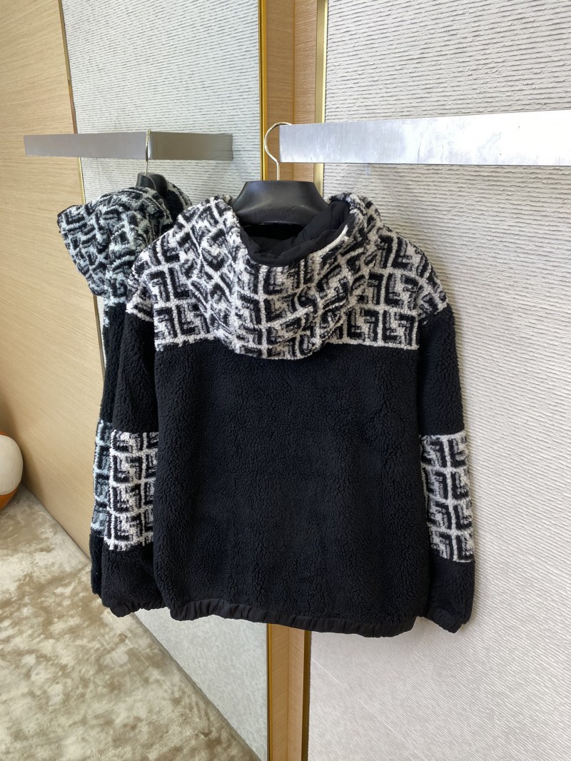 Fendi half-zip lambswool hooded sweatshirt 7