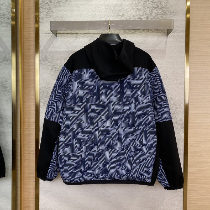 Fendi Double F Full Print Hooded Jacket 1