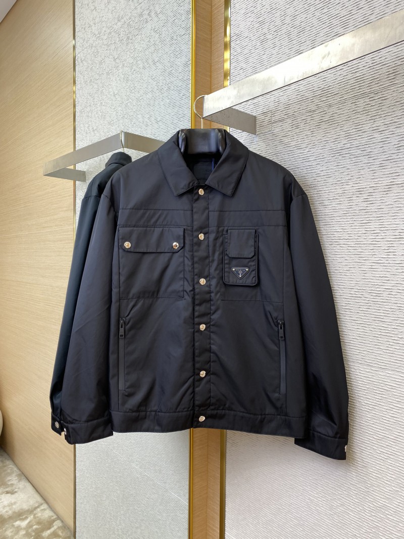 Prada Triangle Logo Work Jacket Coat 4