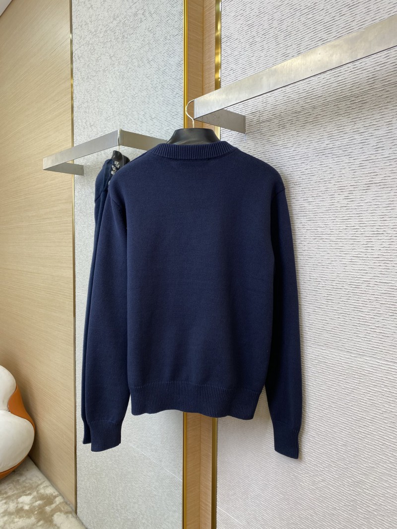 LV Knit Shoulder Button Crew Neck Sweater 5