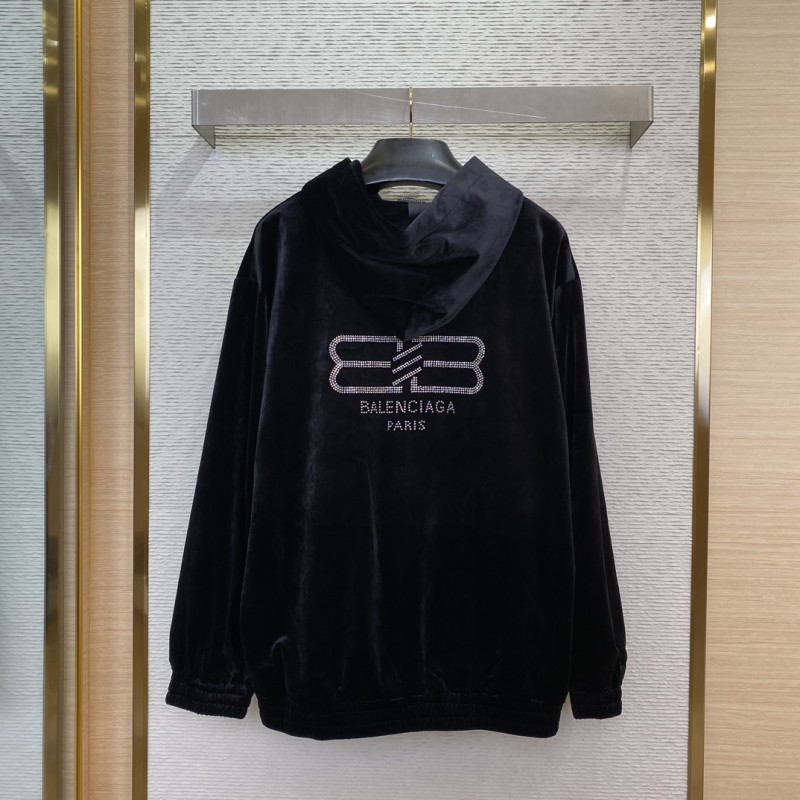 Balenciaga Rhinestone Velvet outerwear 1
