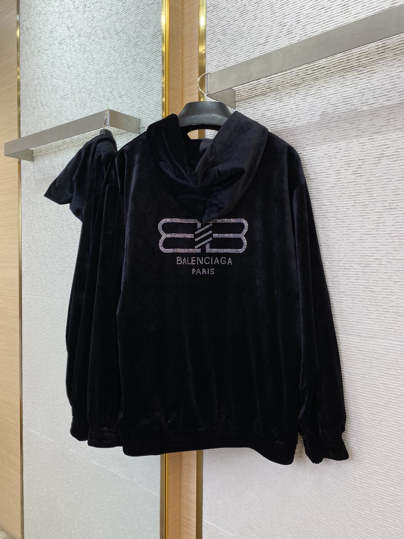 Balenciaga Rhinestone Velvet outerwear 4