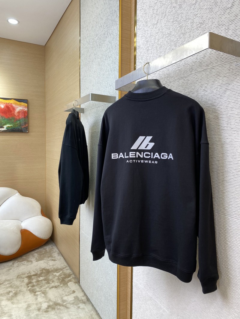 Balenciaga Reflective Print Crew Neck Sweatshirt Black 3
