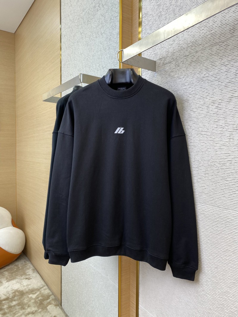 Balenciaga Reflective Print Crew Neck Sweatshirt Black 4