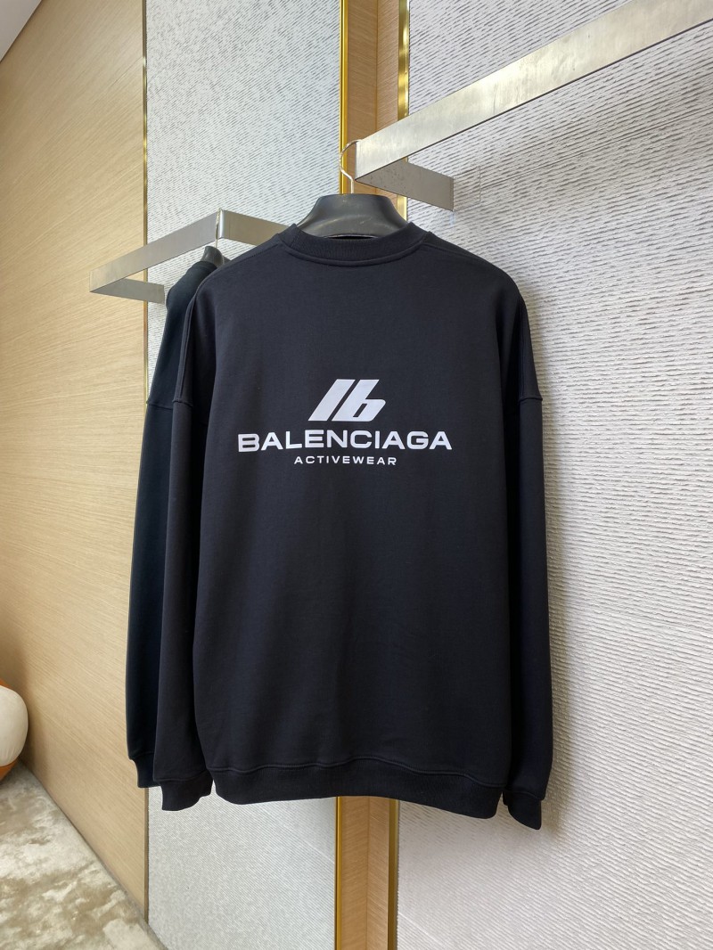 Balenciaga Reflective Print Crew Neck Sweatshirt Black 5