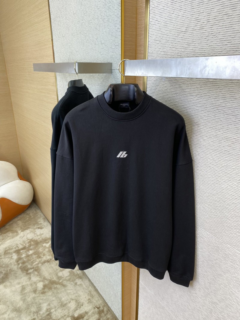 Balenciaga Reflective Print Crew Neck Sweatshirt Black 6