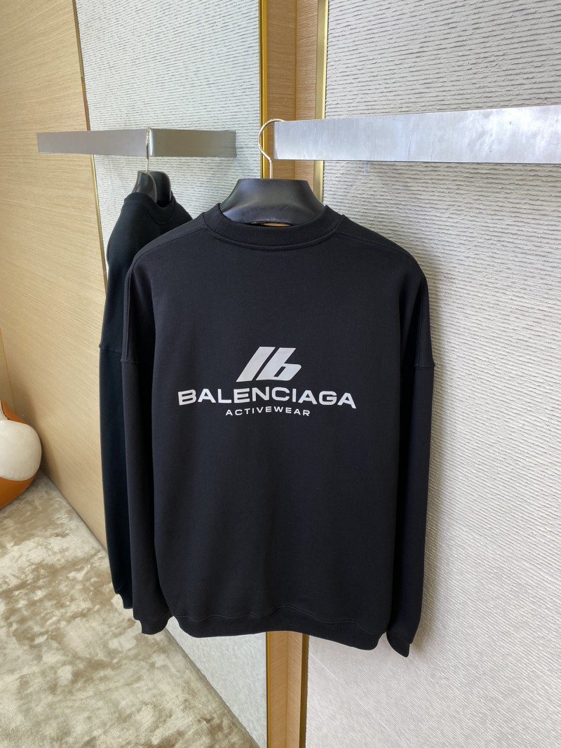 Balenciaga Reflective Print Crew Neck Sweatshirt Black 7