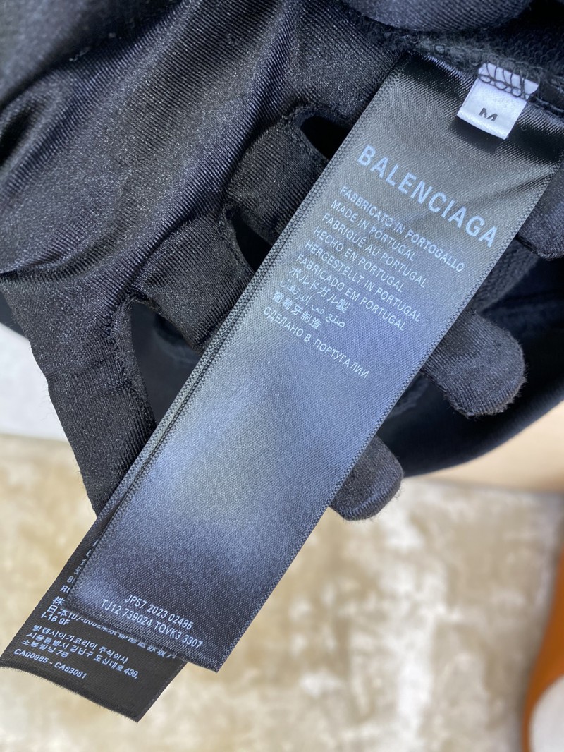 Balenciaga Reflective Print Crew Neck Sweatshirt Black 8