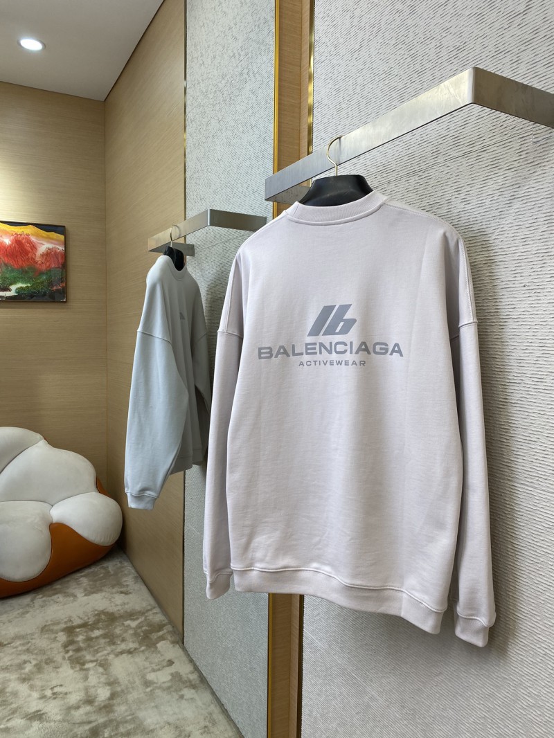 Balenciaga Reflective Print Crew Neck Sweatshirt White 3