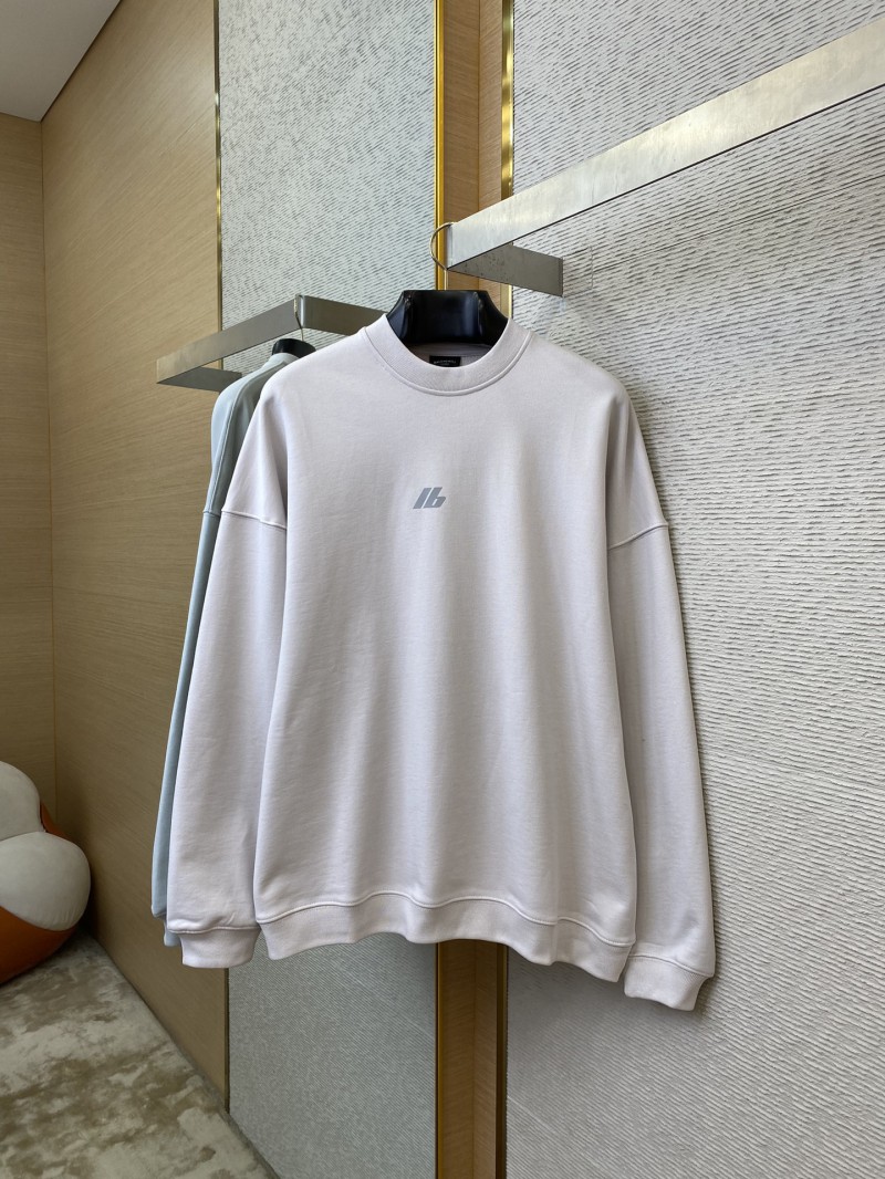 Balenciaga Reflective Print Crew Neck Sweatshirt White 4
