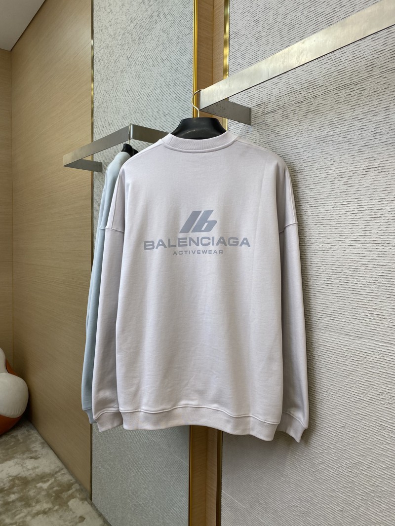 Balenciaga Reflective Print Crew Neck Sweatshirt White 5