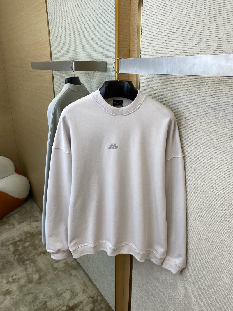 Balenciaga Reflective Print Crew Neck Sweatshirt White 6