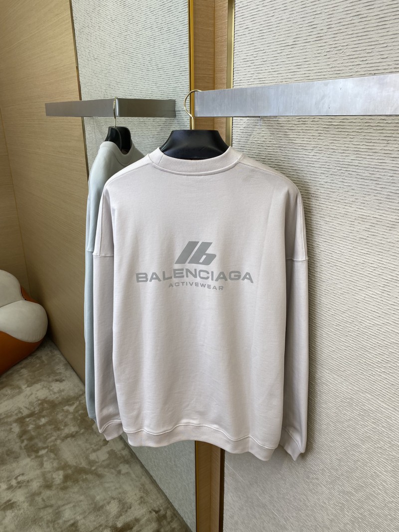 Balenciaga Reflective Print Crew Neck Sweatshirt White 7